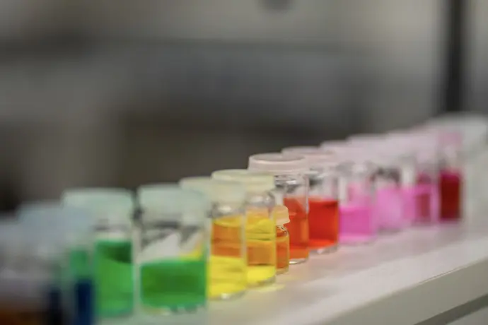 échantillons de couleurs chimie