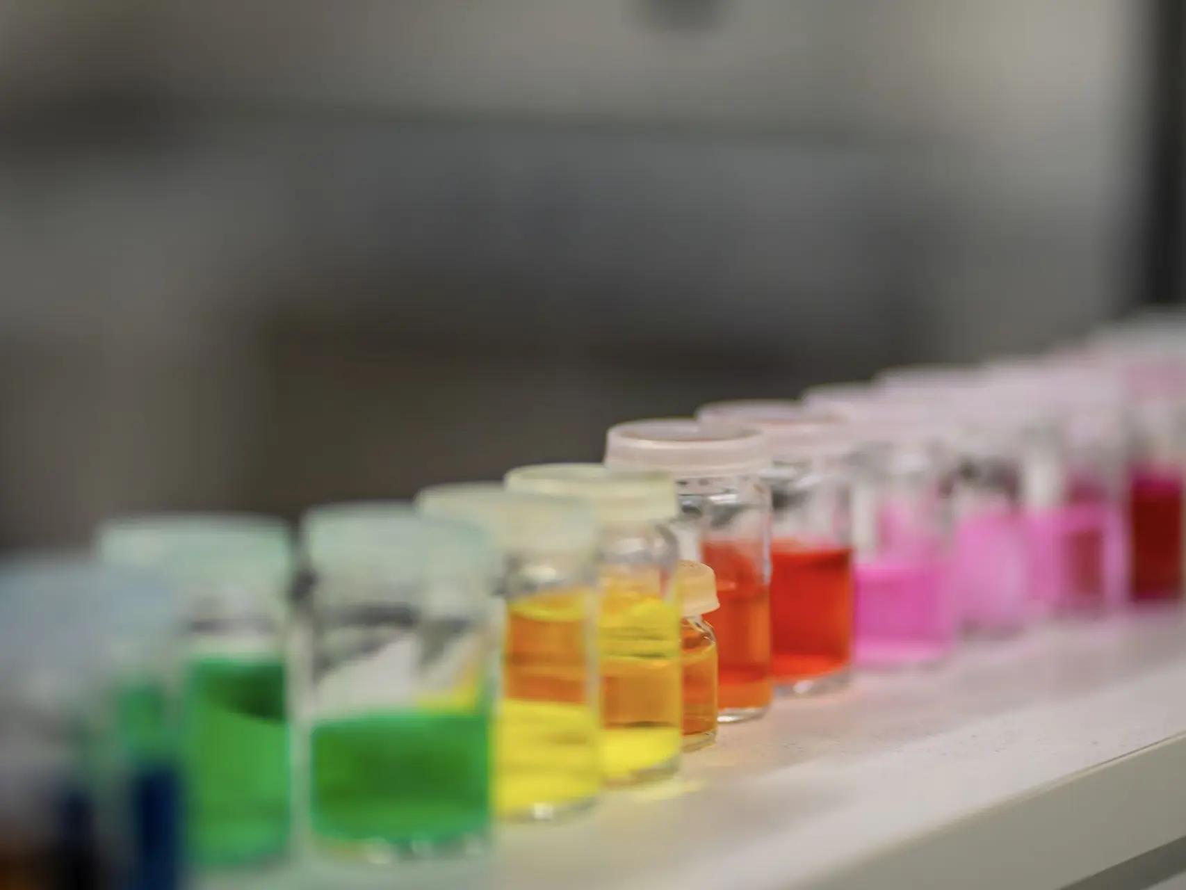 échantillons de couleur chimie